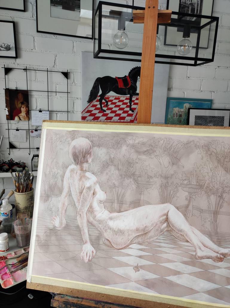 Original Figurative Body Drawing by Natalie Levkovska