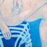 Detail of the drawing "Blue Gerda", signature.