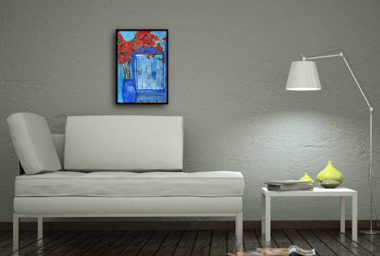 Original Art Deco Architecture Painting by Maneet Kaur
