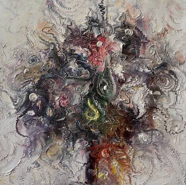 Original Abstract Floral Paintings by Angelina Damenia