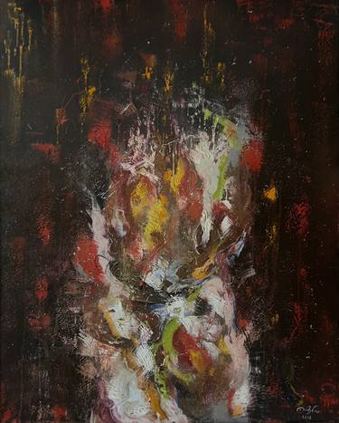 Original Abstract Love Paintings by Angelina Damenia