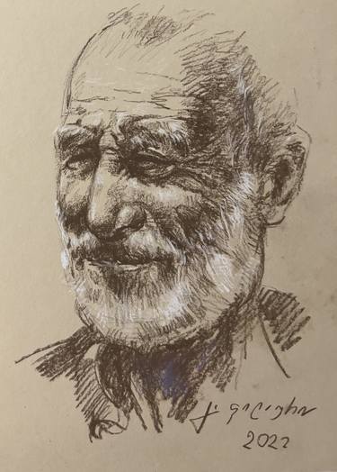 Original Portraiture Portrait Drawings by Gela Philauri