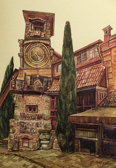 Print of Illustration Architecture Paintings by Gela Philauri