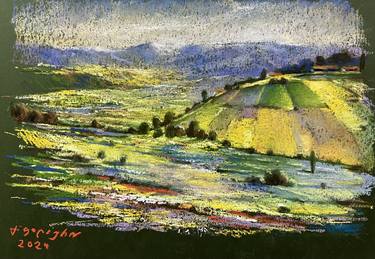 Original Impressionism Landscape Drawings by Gela Philauri