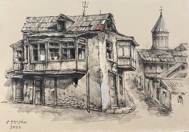 Original Contemporary Cities Drawings by Gela Philauri