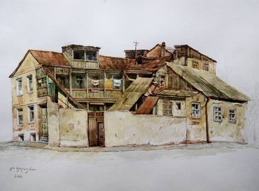 Print of Realism Architecture Paintings by Gela Philauri