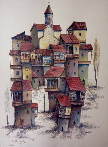Print of Realism Architecture Drawings by Gela Philauri