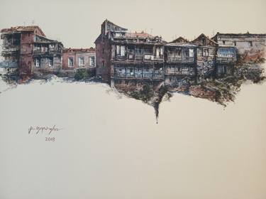 Original Realism Architecture Drawings by Gela Philauri