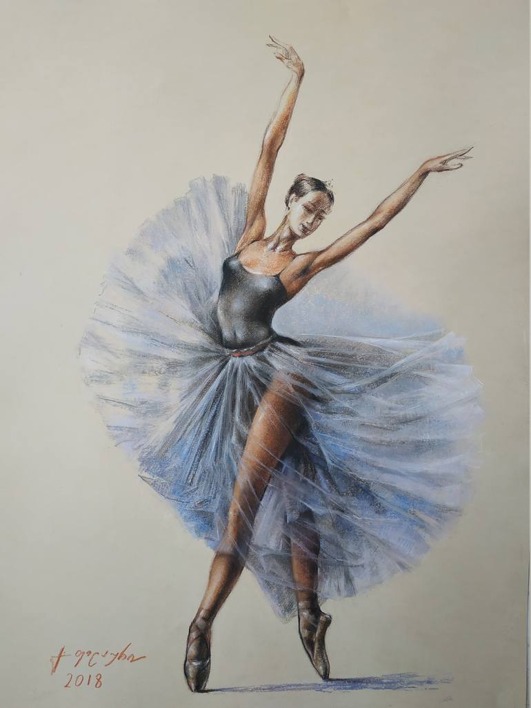 Haarzelf Uitverkoop meditatie Ballerina Drawing by Gela Philauri | Saatchi Art