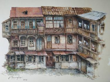 Original Realism Architecture Drawings by Gela Philauri