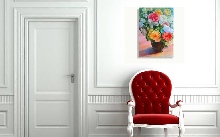 Original Modern Floral Painting by Liubov Palii