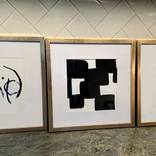Abstract Trio In Black and White by Christine Frisbee