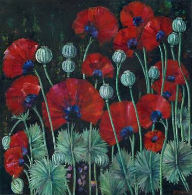 Original Floral Paintings by Sabine Abraham
