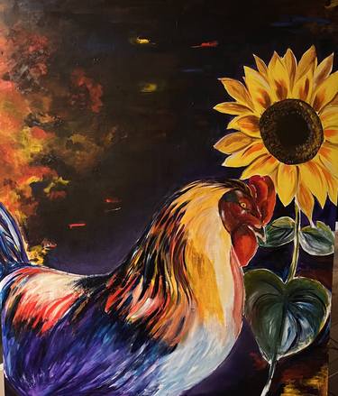 Original Expressionism Animal Painting by Marielle Van Woudenberg