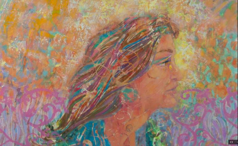 Original Figurative Portrait Painting by Gina Valenti-Lazarchik