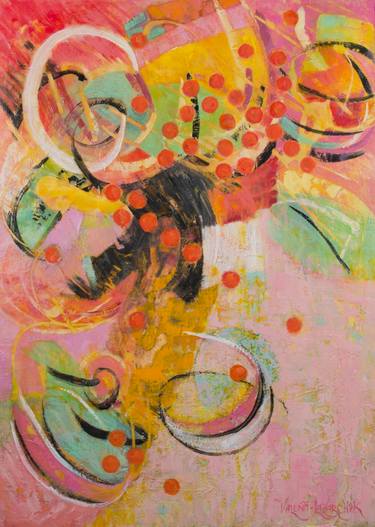 Original Modern Abstract Paintings by Gina Valenti-Lazarchik