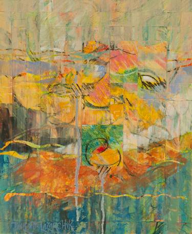 Original Modern Abstract Paintings by Gina Valenti-Lazarchik