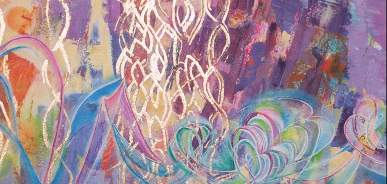 Original Abstract Religious Painting by Gina Valenti-Lazarchik