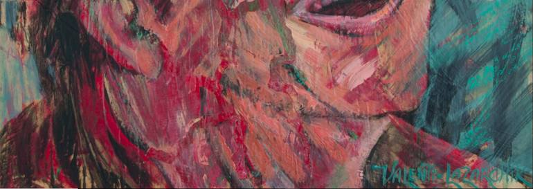 Original Expressionism People Painting by Gina Valenti-Lazarchik