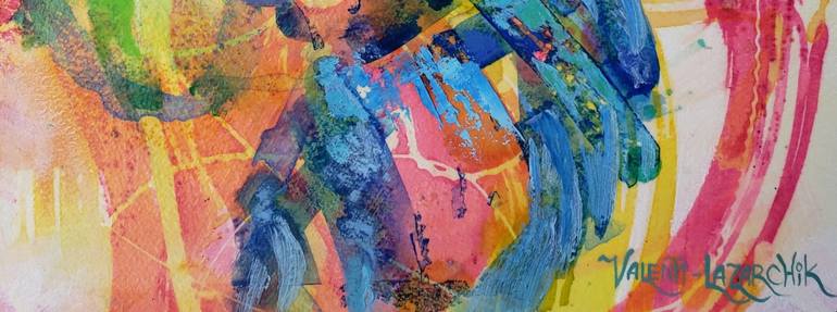 Original Modern Abstract Painting by Gina Valenti-Lazarchik