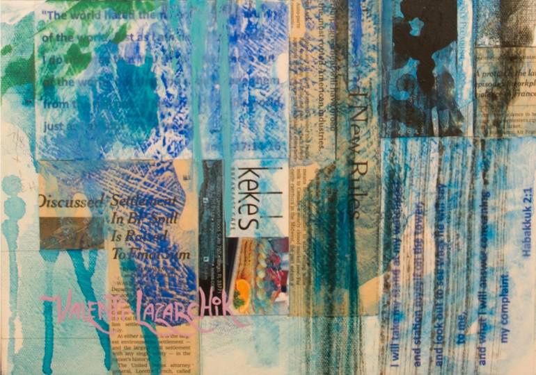 Original Abstract Expressionism Abstract Painting by Gina Valenti-Lazarchik