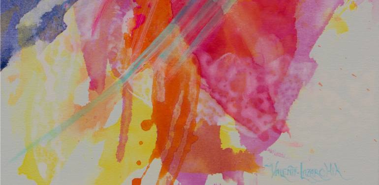 Original Abstract Expressionism Abstract Painting by Gina Valenti-Lazarchik