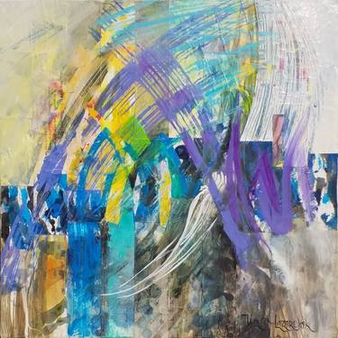 Original Modern Abstract Paintings by Gina Valenti-Lazarchik