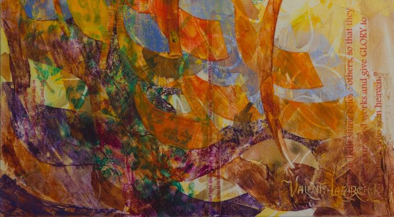 Original Abstract Expressionism Abstract Painting by Gina Valenti-Lazarchik