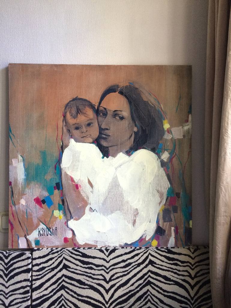 Original Expressionism Portrait Painting by Kseniya Berestova