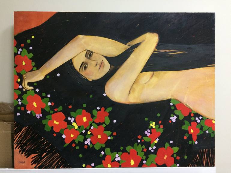 Original Fine Art Erotic Painting by Kseniya Berestova