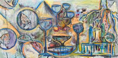 Original Abstract Expressionism Still Life Mixed Media by Jason Stallings