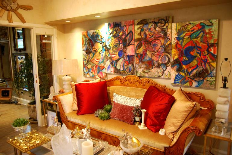 Original Abstract Expressionism People Painting by Jason Stallings