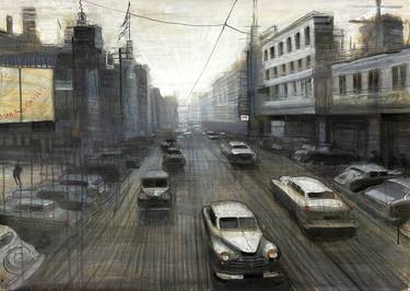 Print of Car Paintings by Otar Imerlishvili