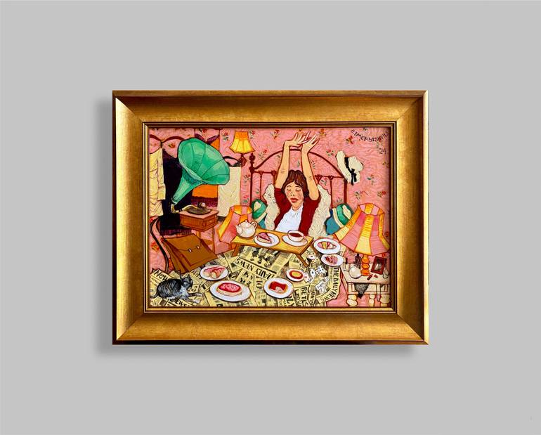 Original Modernism People Painting by Otar  Imerlishvili