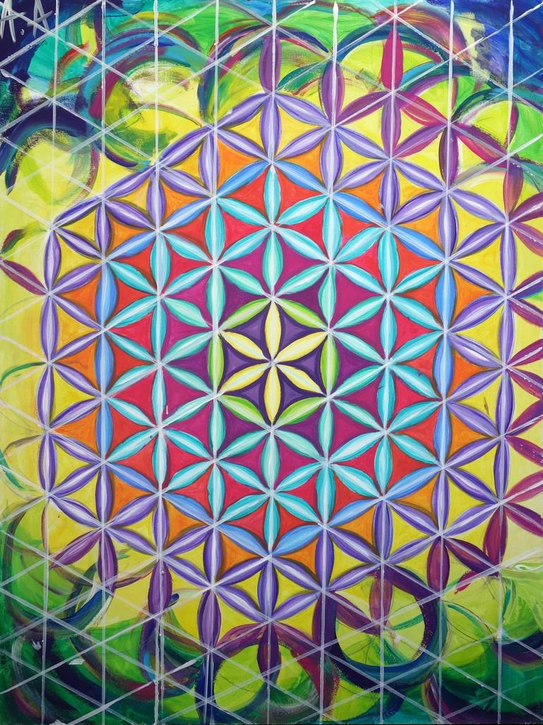 flower of life Painting by Topal Anastasia | Saatchi Art