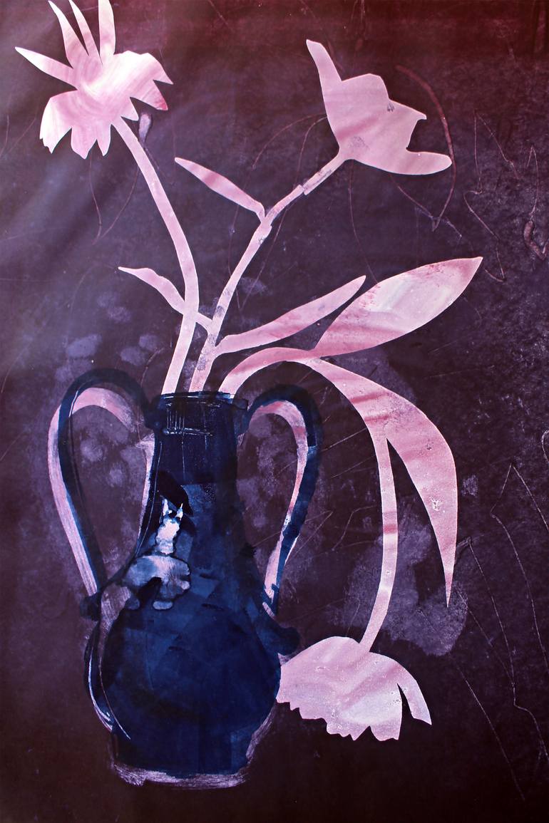 Original Painterly Abstraction Still Life Printmaking by Benjamin Stephenson