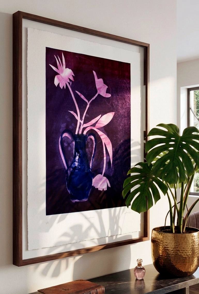 Original Painterly Abstraction Still Life Printmaking by Benjamin Stephenson