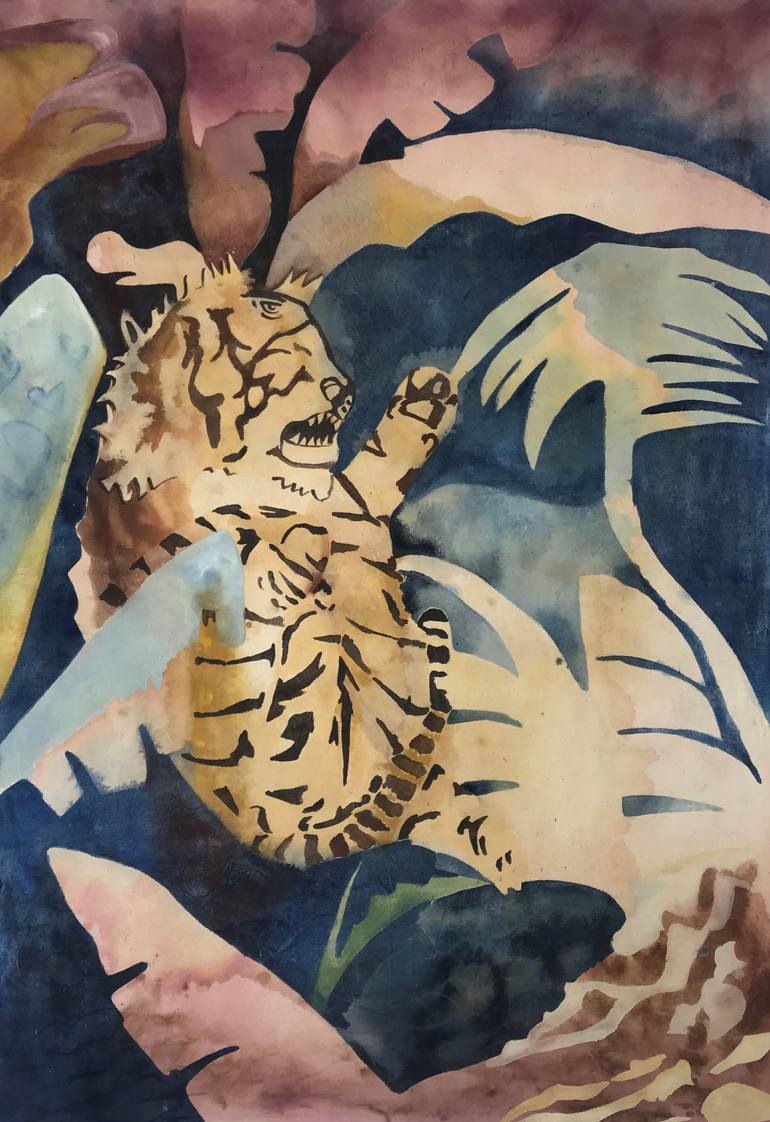 Original Dada Animal Painting by Benjamin Stephenson