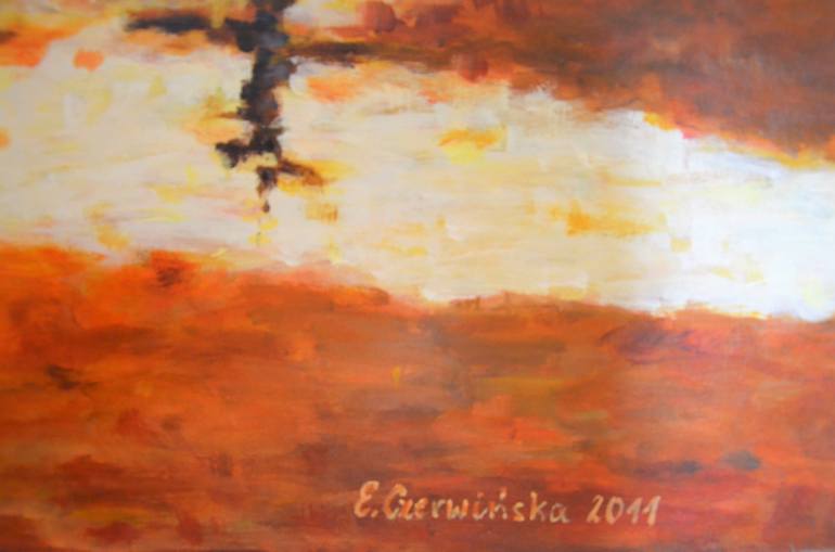 Original Expressionism Beach Painting by Ela Czerwinska