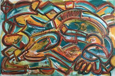 Original Abstract Expressionism Abstract Paintings by Alfredo Monroy