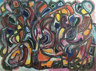 Original Abstract Expressionism Abstract Painting by Alfredo Monroy