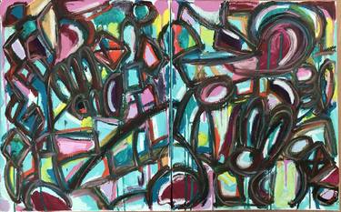 Original Abstract Expressionism Abstract Paintings by Alfredo Monroy