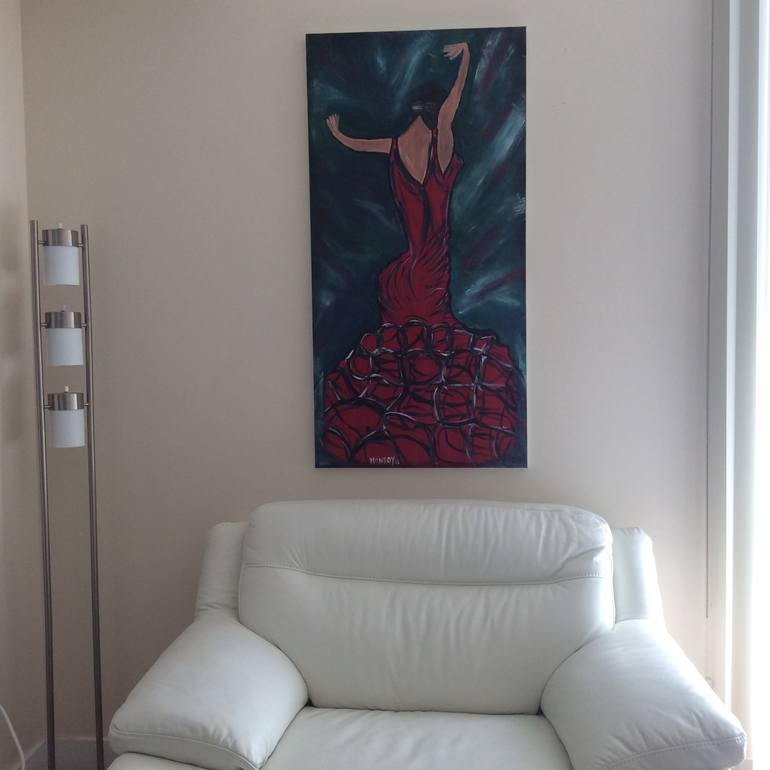 Original Abstract Women Painting by Alfredo Monroy