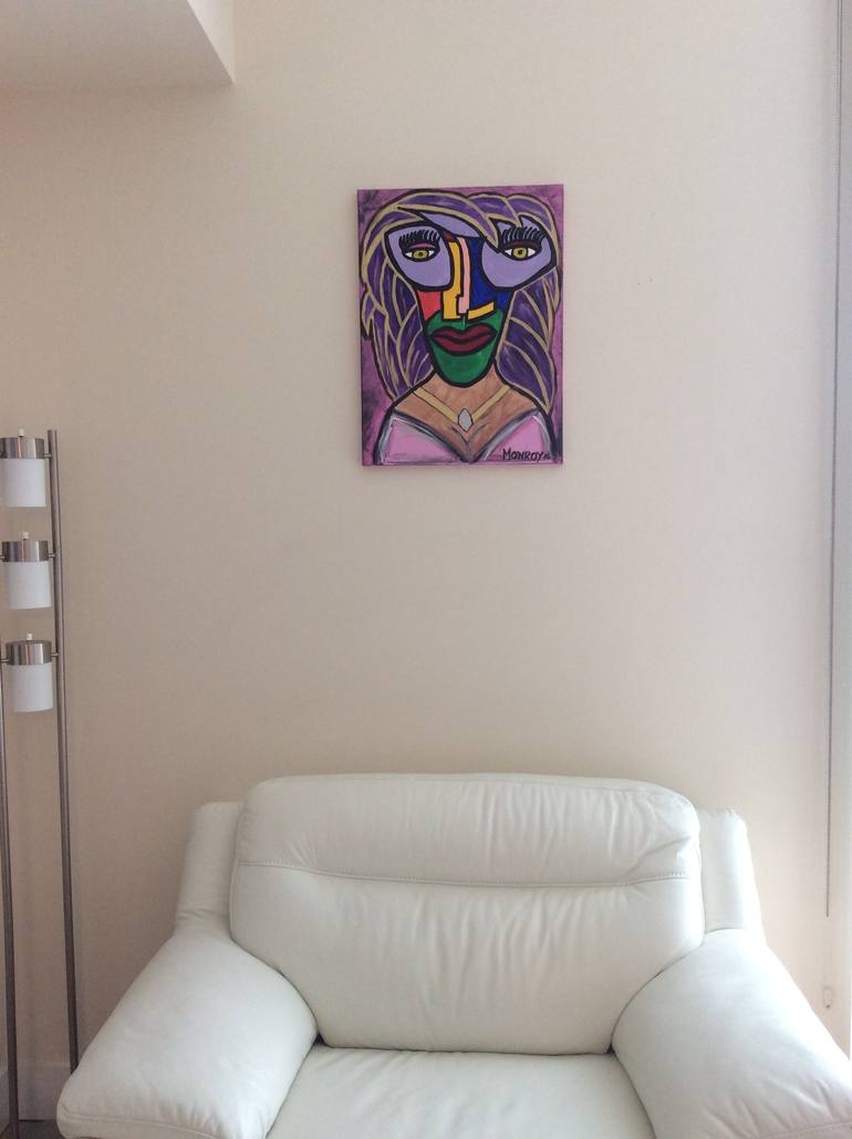 Original Abstract Women Painting by Alfredo Monroy