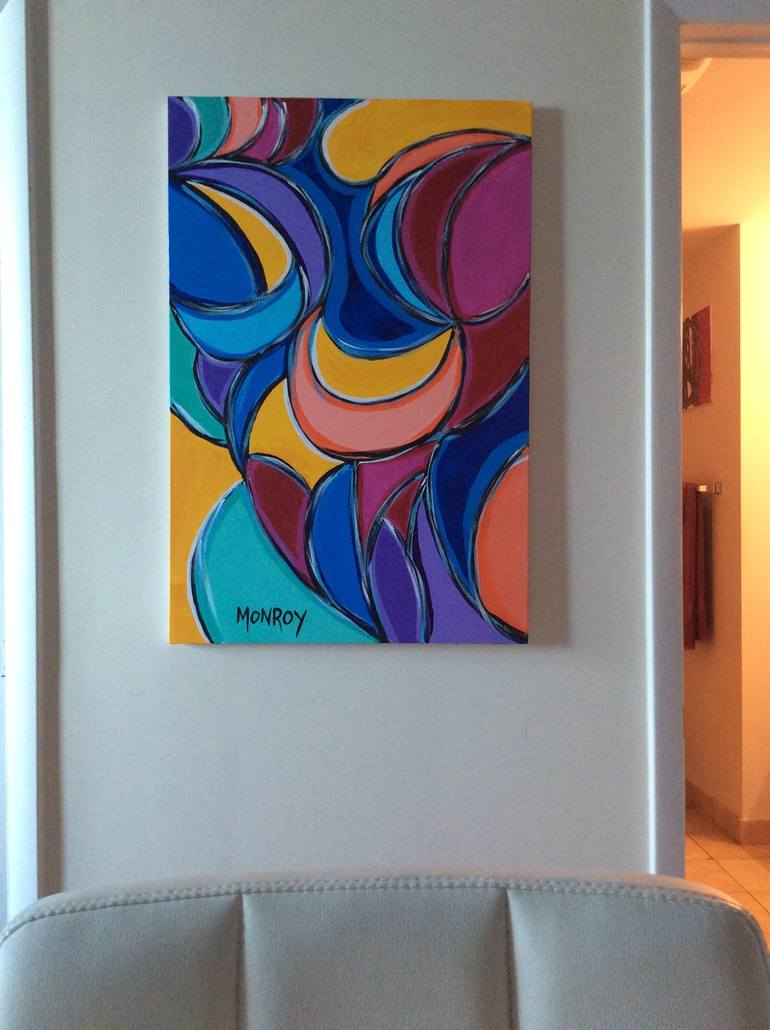 Original Abstract Geometric Painting by Alfredo Monroy