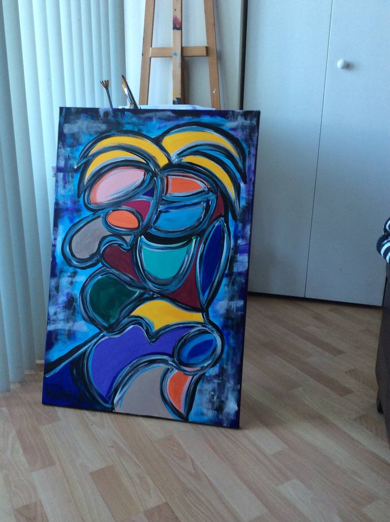 Original Abstract Painting by Alfredo Monroy