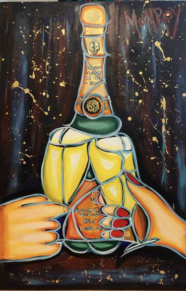 Original Abstract Expressionism Food & Drink Paintings by Alfredo Monroy