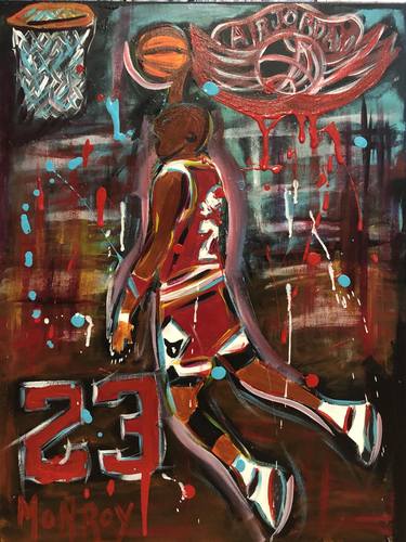 Original Abstract Expressionism Sports Paintings by Alfredo Monroy