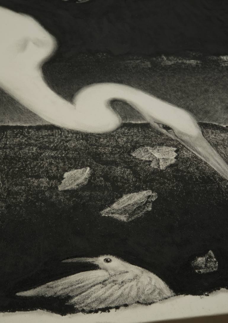 Original Black & White Nature Painting by Ryu Hoimin