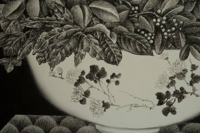 Original Black & White Nature Painting by Ryu Hoimin